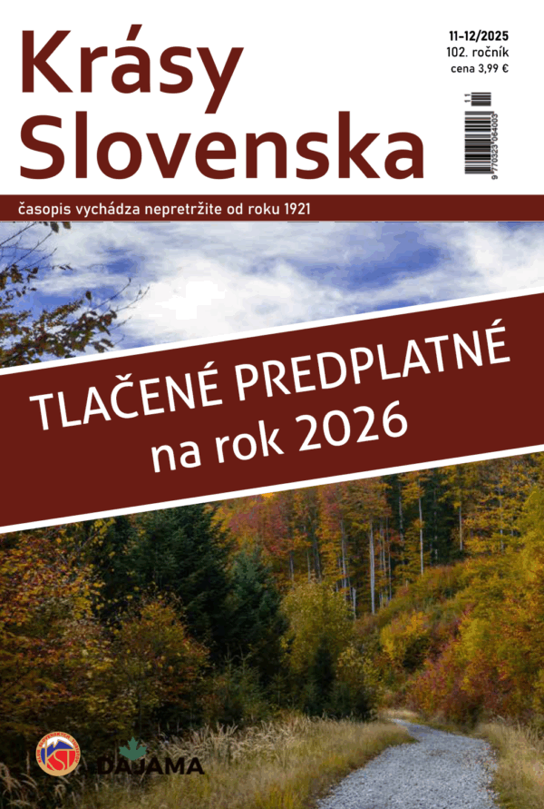 Tlačené predplatné časopisu Krásy Slovenska na rok 2026